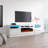 Delaine 78.7" Modern TV Stand with Electric Fireplace, High Gloss Finish, Media Storage-373778360