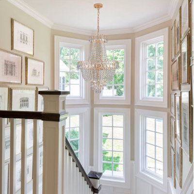 Lustre en cristal de luxe contemporain
