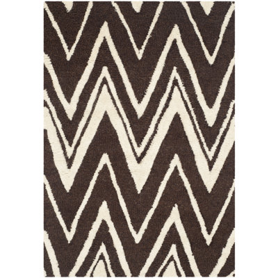 Sanyla Hand Tufted Wool Chevron Rug