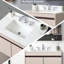 Bathroom 37 Inch Vanity Top - White Sintered Stone With 4" Backsplash, Pre-drilled Faucet Hole, Rectangular Sink, And Elegant Middle Stain-