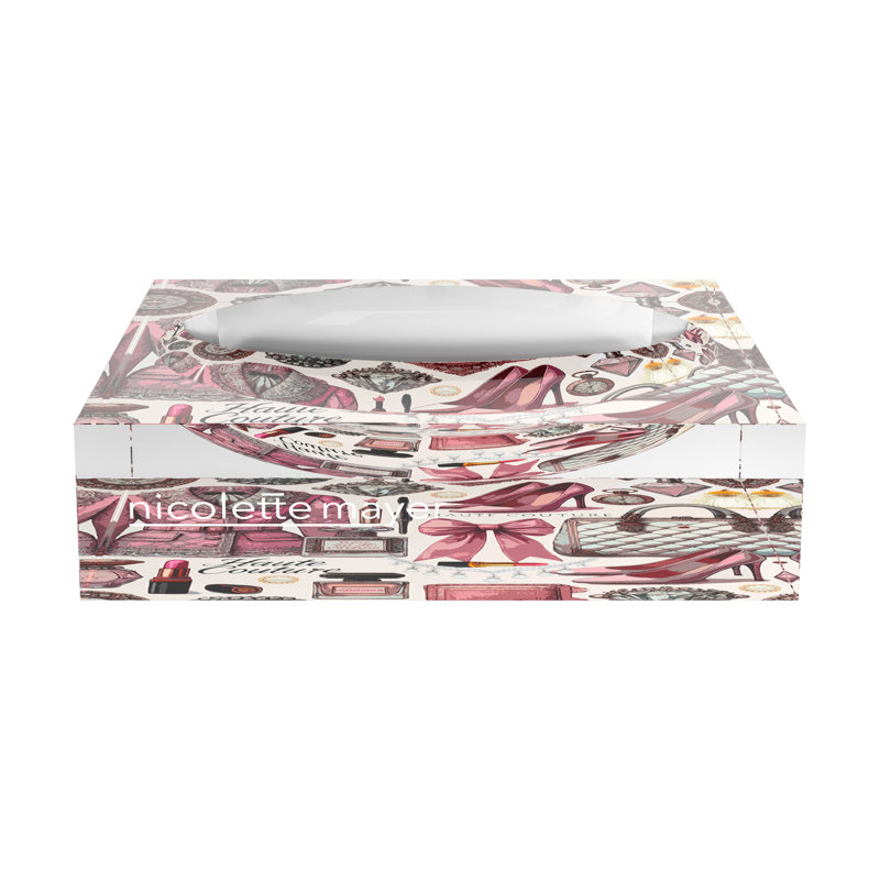 Bougie Haute Couture Acrylic Decorative Tray, 6"W x 6"D x 2"H