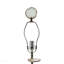 D14 x Lampe de table fendue en agate fumée de 29,5 po avec base en marbre
