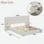 Lit plateforme tapissier avec lumières circulaires à DEL, ports de chargement USB et tiroirs de rangement latéraux-1889115450-1889115449