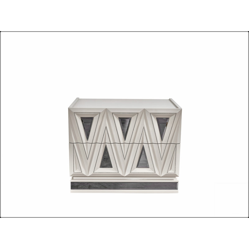 Table de chevet 2 tiroirs Lavita