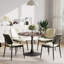 Ensemble de table de salle à manger à piédestal 5 pièces et 4 chaises-626487516-626487505-608168068