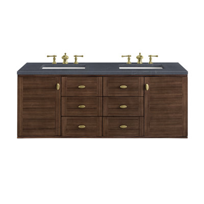 Amberly 60"" Double Bathroom Vanity Set -  James Martin Vanities, 670-V60D-WLT-3CSP