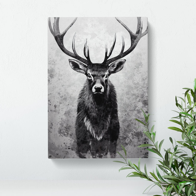 XV1022-4988X View Of The Stag No.2 - Print, No Matte, 50cm H x 35cm W, Wrapped Canvas