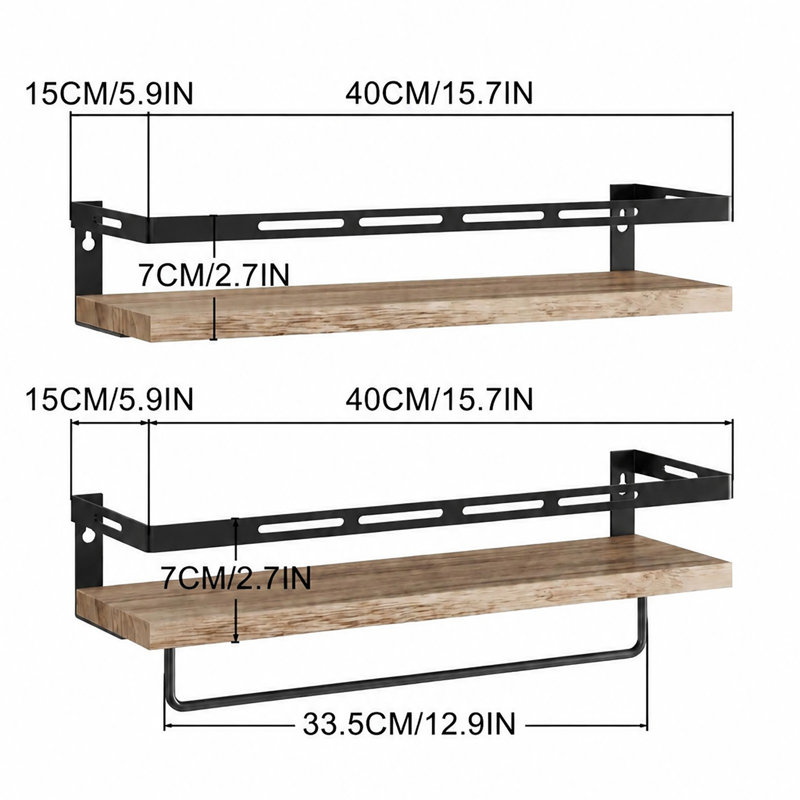 2 Piece Floating Shelf