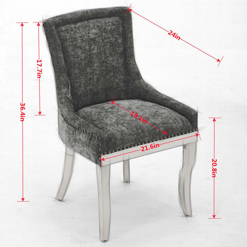 Chaise rembourrée Farmhouse, Noir
