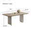 Ensemble de table de salle à manger moderne rectangulaire beige Howze