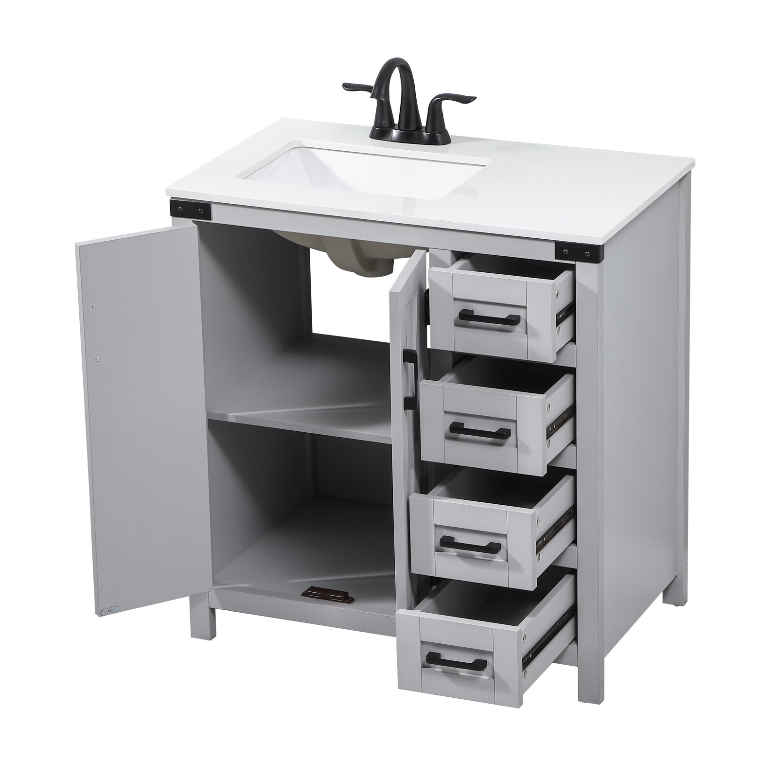 Slayton 32 " Single Bathroom Vanity, Gray