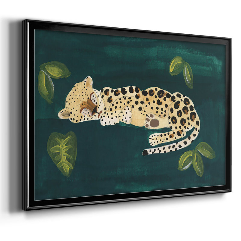 Lethargic Leopard II, reproduction d'art sur toile encadrée, Noir, H 18 po x l 26 po x P 1,5 po