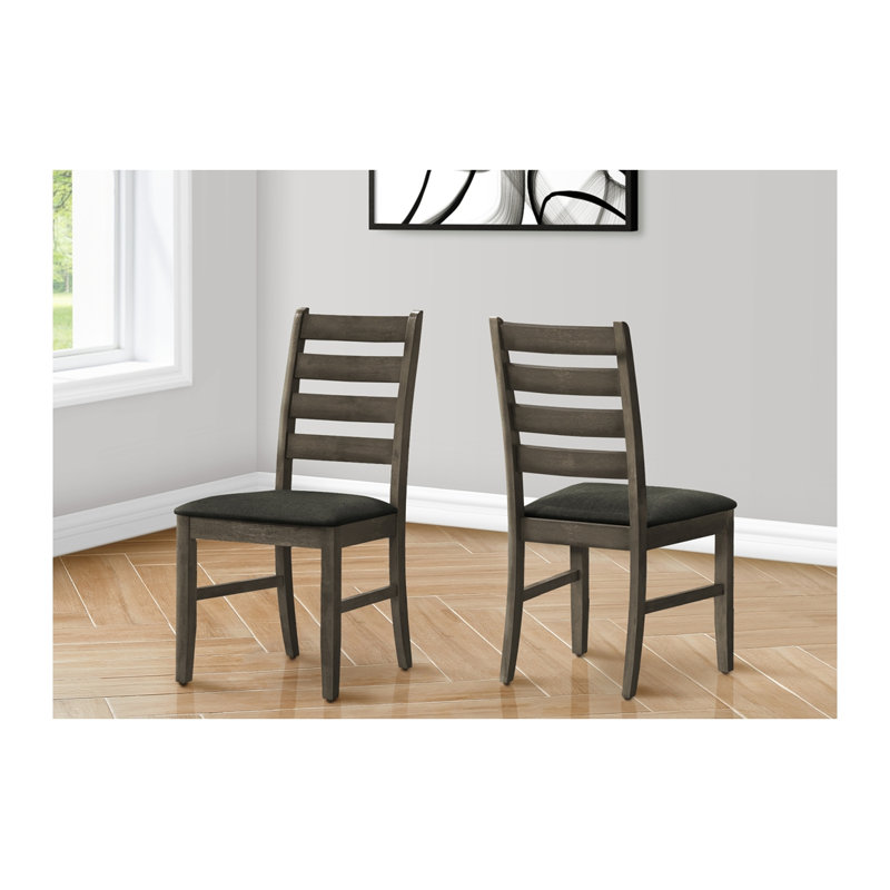 Chaise rembourrée, Gris, Noir