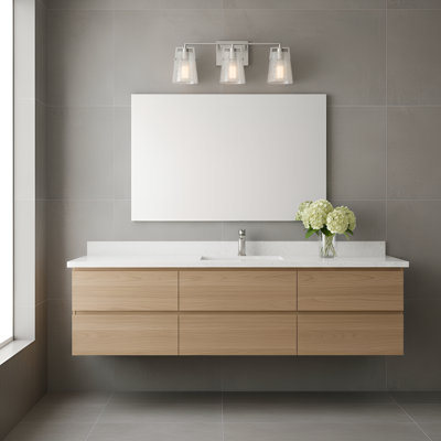 Crofton Bathroom Bedroom Wall Fixture With Clear Crackle Glass Shade