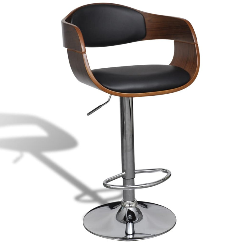 Johansen Swivel Upholstered Adjustable Height Counter Stool with Metal Frame