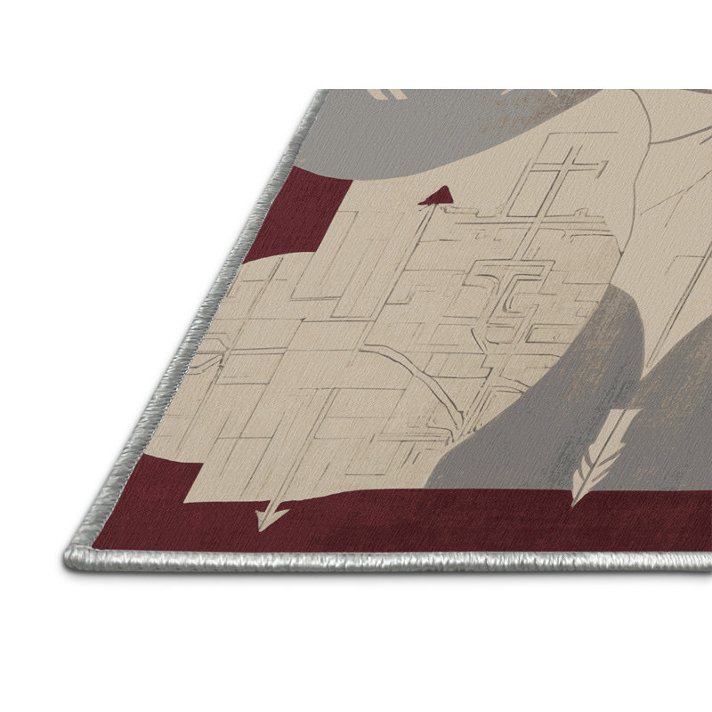 Elegant Fractures Rug, Square 3'