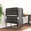 Lit escamotable 3,7 po pour lit simple en mousse à mémoire de forme - extra portable pour appartements, structure en métal, 75 po x 38 po, couleur noire avec invités nombreux, look moderne
