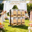 Support à chaises pliant avec roulettes, chariot de chaise robuste de 800 lb pour 84 chaises ou 12 tables, chariot de rangement double couche avec housse résistante aux intempéries