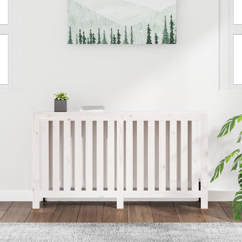 Kylieanne Large Radiator Cover, White, 84cm H x 169cm W x 19cm D