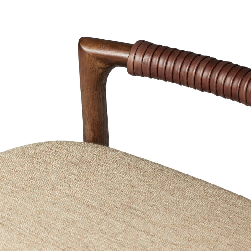 Baden Stool, Sienna Brown, Alcala Wheat/Polyester Blend, Bar Stool (30" Seat Height)