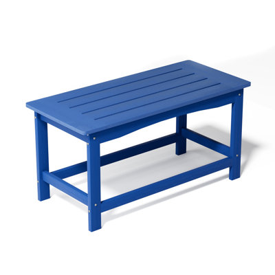 Table basse rectangulaire d'extérieur en PEHD l 35,4 po x P 17,5 po x H 16 po