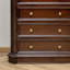 Armoire d'appoint en bois massif brun noisette