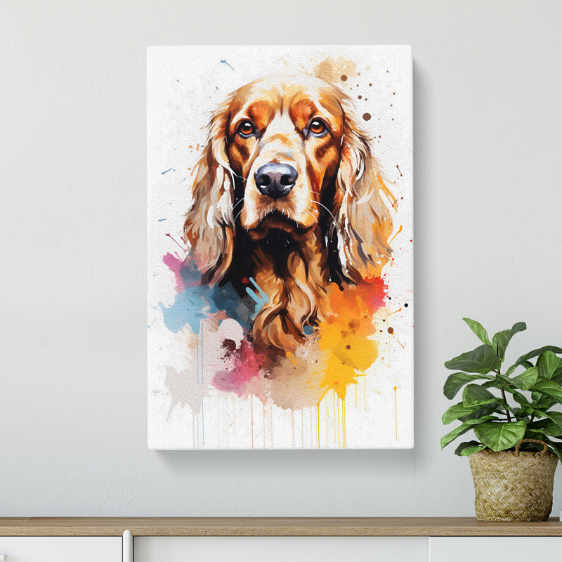 Cocker Spaniel Gestural No.3 - Wrapped Canvas, 76cm H x 50cm W x 3cm D