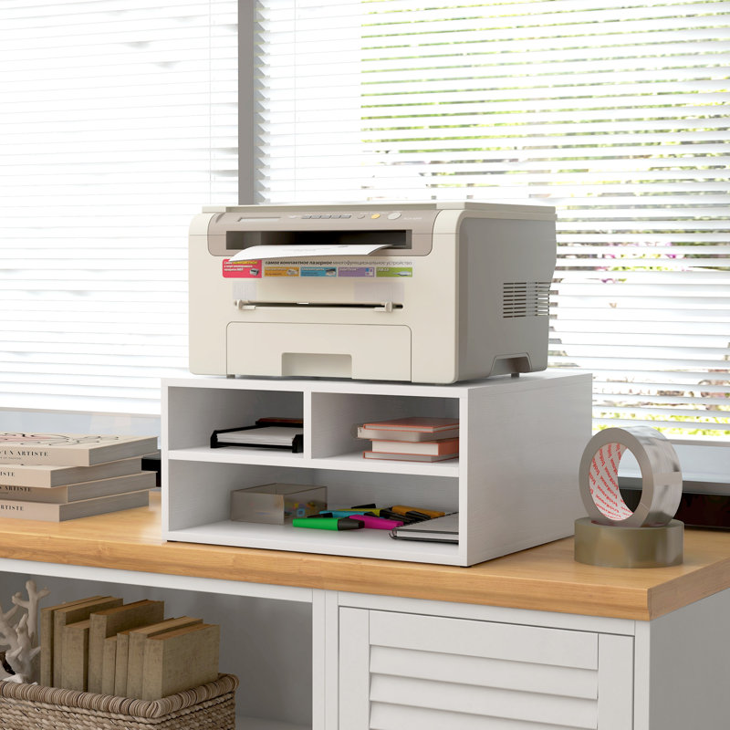 Olivie Manufactured Wood Desk Organiser, White