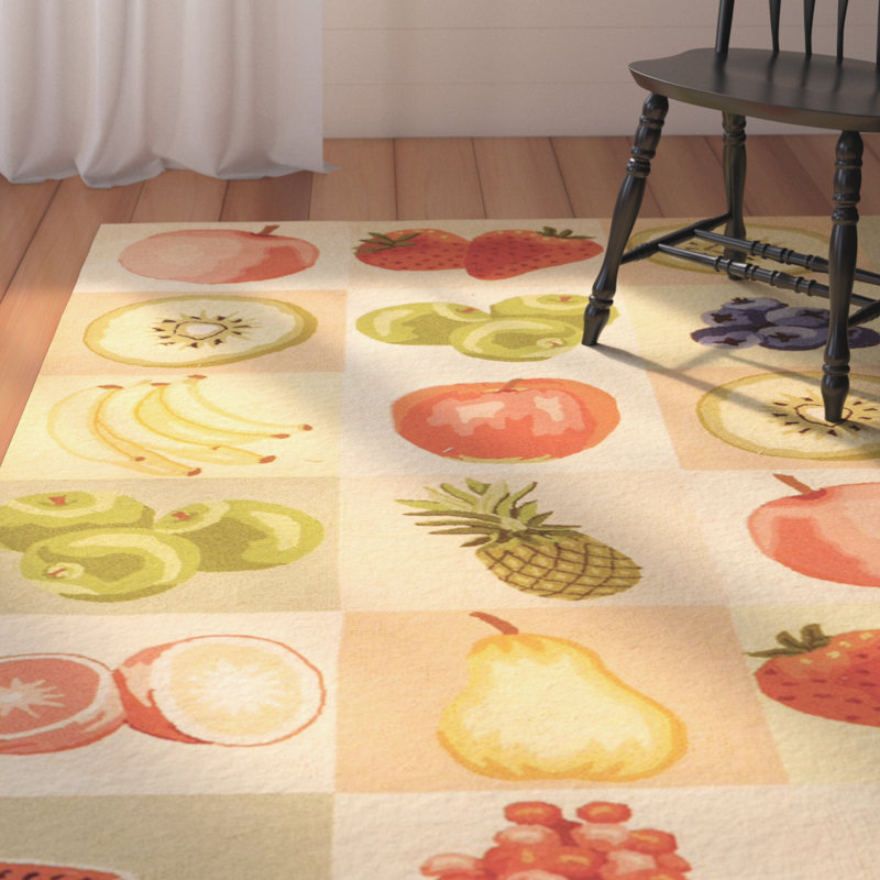 Tapis en laine crocheté à la main Demitro, Rectangle 3 pi 9 po x 5 pi 9 po