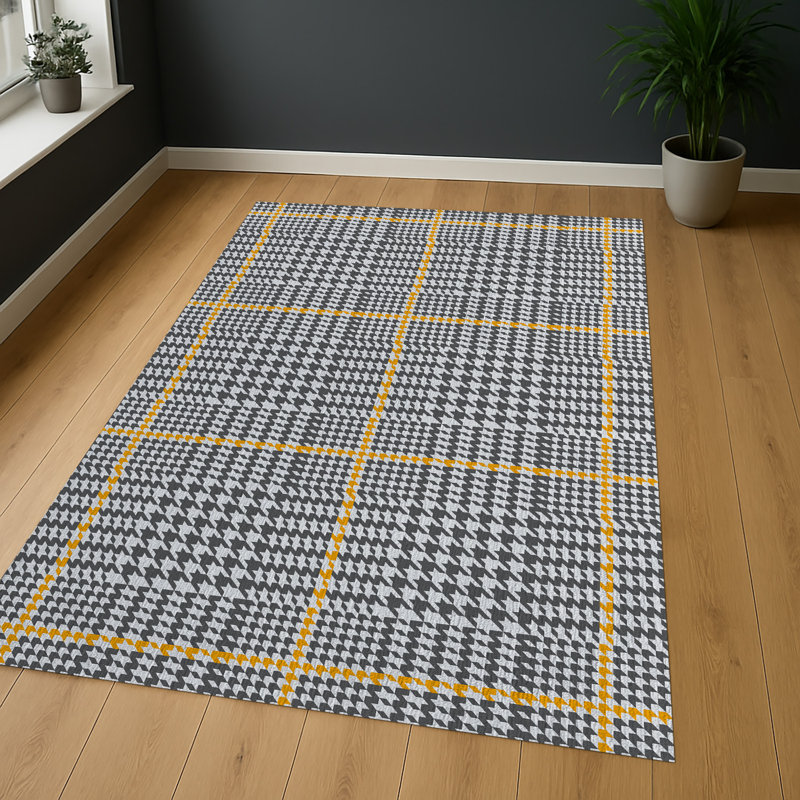 Geometric Area Rug, Runner 70 x 140 cm