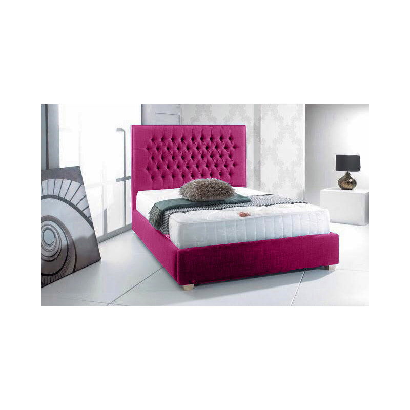 Upholstered Bed, Pink, Small Double (4')