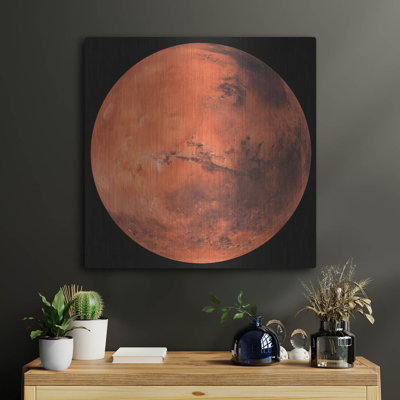 Planète Mars, art mural en métal