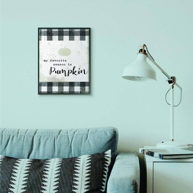 «Favorite Season Is Pumpkin», impression, H 20 po x l 16 po, Giclée encadrée noir minuit