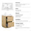 Meuble-lavabo autoportant 24 po avec lavabo, meuble-lavabo avec comptoir en résine de pierre et tiroirs à fermeture en douceur 24 po-117193772