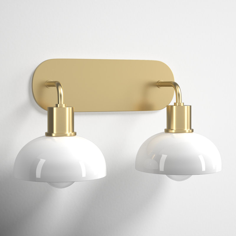 Calix 2 Light Dimmable Vanity Light, Aged Brass