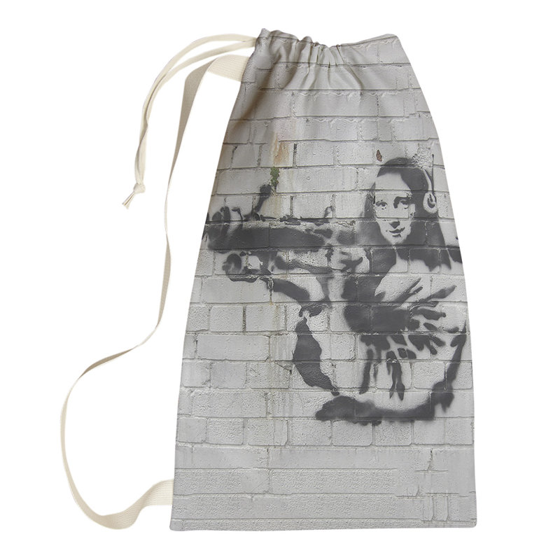Fabric Laundry Bag with Handles, Large (36" H x 28" W x 1" D)