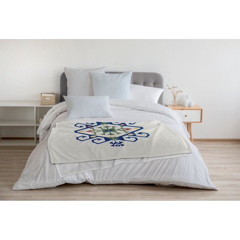 Happy Hippy Fleece Throw Blanket, 30" W x 40" L, Dark Cobalt Blue, 1.75
