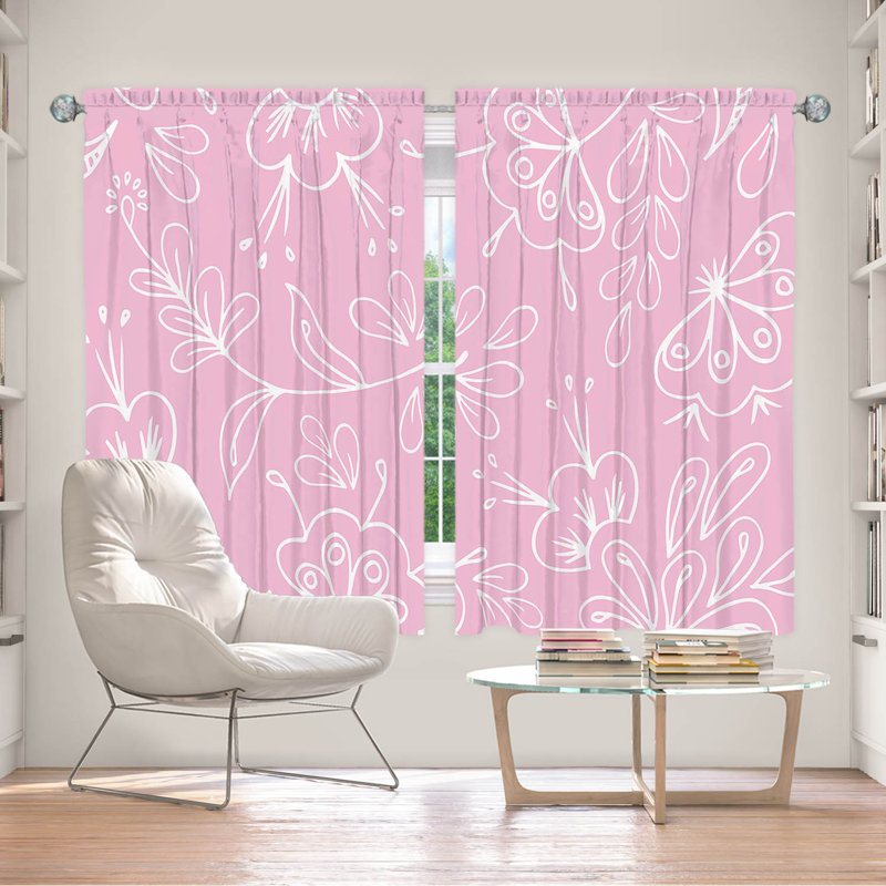 Paire de rideaux obscurcissant en polyester Caven, L 56 po x L 78 po