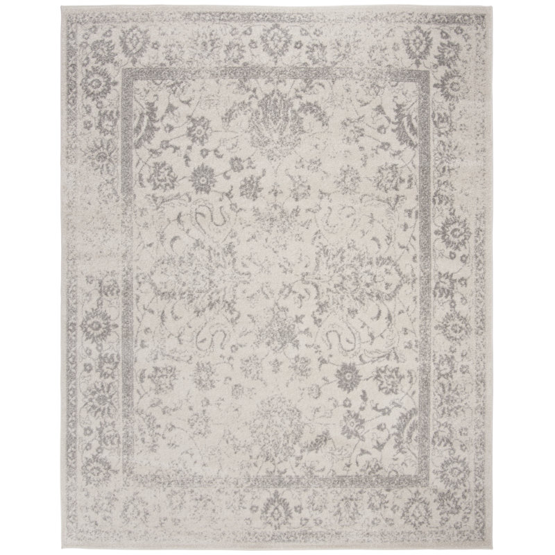 Stromsburg Floral Area Rug, Ivory, Rectangle 274 x 366 cm