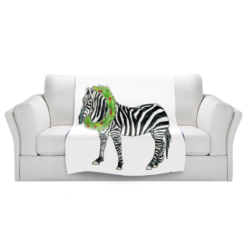  Couverture Wreath Zebra, 68 po x 80 po