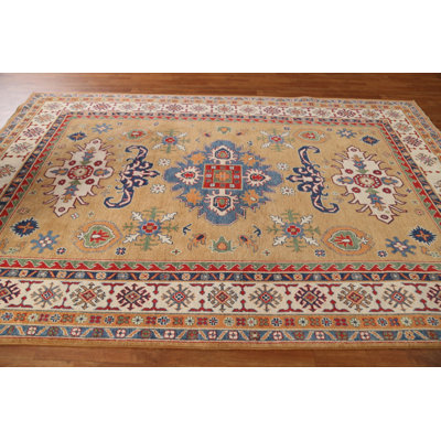 Geometric Kazak Oriental Area Rug