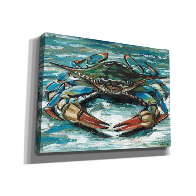 "Blue Palette Crab II" par - Impression sur toile tendue