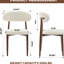 Chaises de salle à manger modernes modernes en métal beige de 2 pour la cuisine et le café, espace mince - Efficace avec grain de bois, structure, surface facile à nettoyer