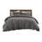 Lyon Charcoal Oversized Cozy 100% Cotton Waffle Washed 3-Piece Full/Queen Duvet Set-114489670-114381492