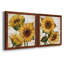 Tournesol d'été I - ensemble de 2 peintures sur toile encadrées-287988968-287988974
