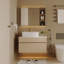 Petit meuble-lavabo flottant simple 31,5 pouces avec lavabo-931442977
