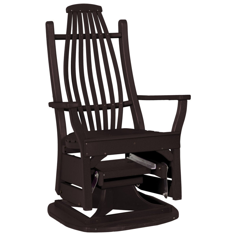 Fauteuil coulissant en bois cintré, Brun Milwaukee