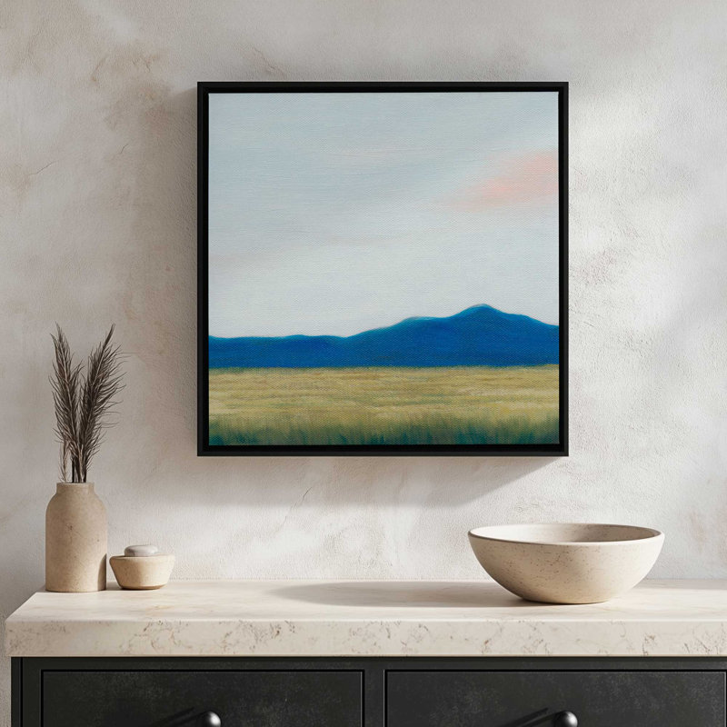 «Blue Ridge Golden Meadow II» par Grace Popp, reproduction d'art sur toile, Brun, H 12 po x l 12 po