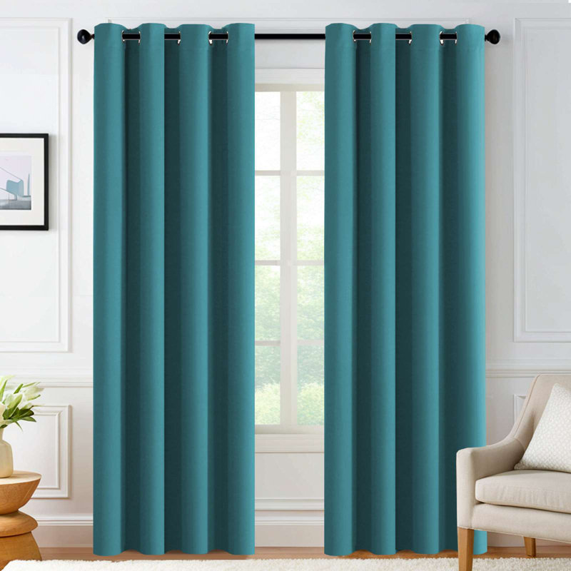 Room Darkening Curtains for Bedroom 42"/52" Wide Curtains Thermal Insulated 100”/120“/180” Wide Long Room Darkening  Curtains for Living Room Outdoor Privacy Energy Saving Curtains for Patio Door Grommet 1 Panel