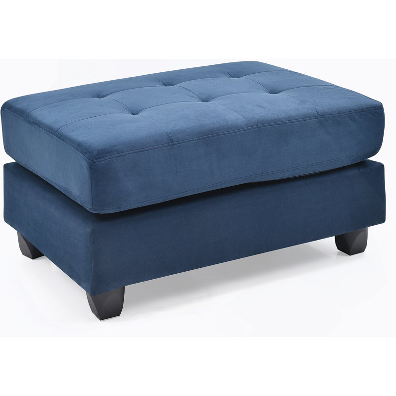 Repose-pieds élégant bleu marine contemporain, Marine